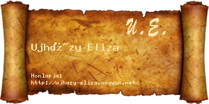 Ujházy Eliza névjegykártya